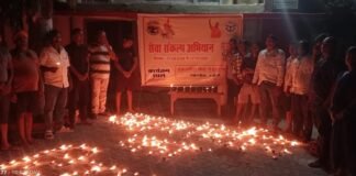 Chandauli news- 501 दीपों से जगमगाया महाविद्यालय परिसर, अंत्योदय से आत्मनिर्भरता तक का संकल्प
