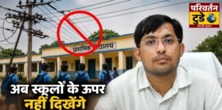Chandauli news- स्कूलों के ऊपर दौड़ रही बिजली की लाइनें हटाने में लापरवाही पर डीएम सख्त